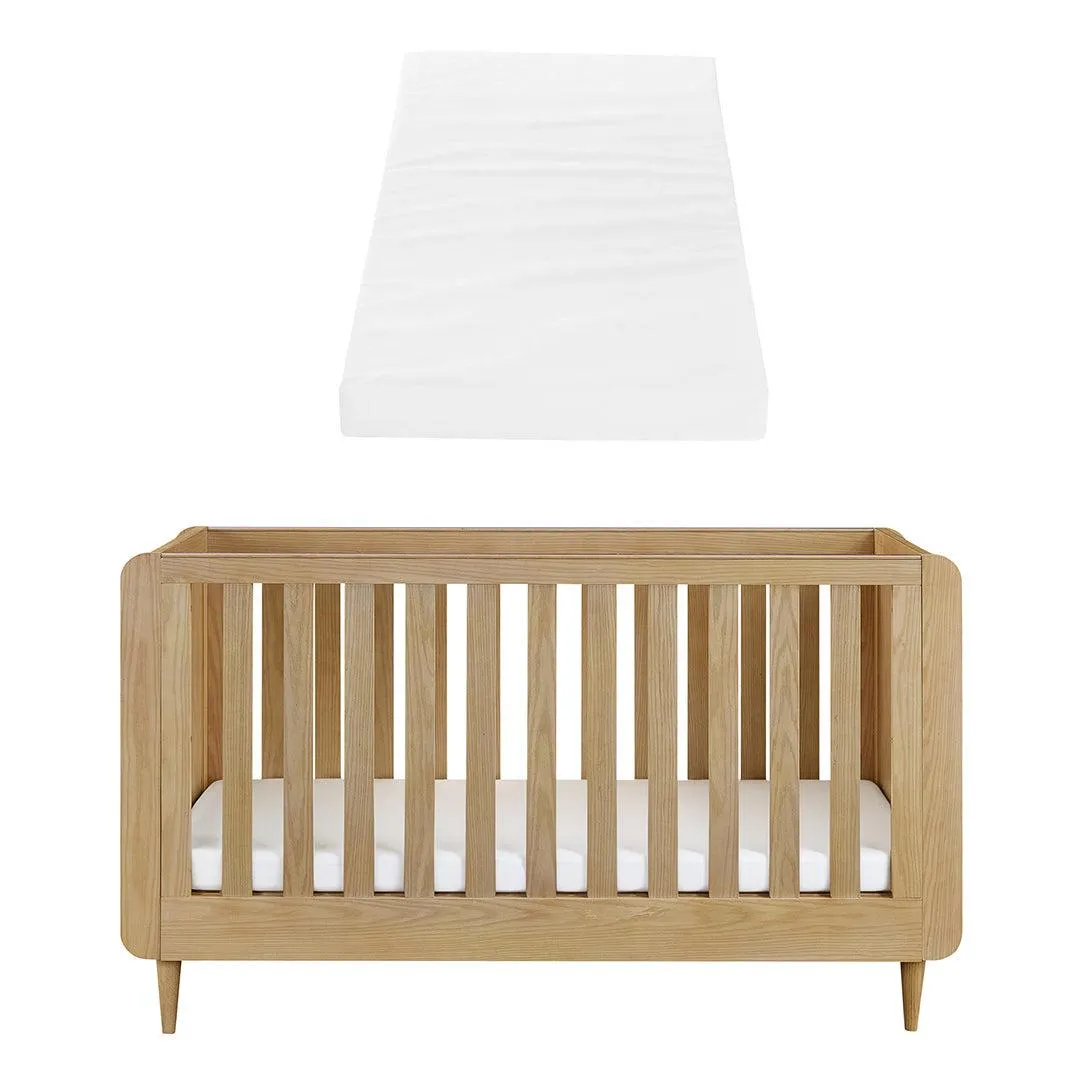 Tutti Bambini Japandi Cot Bed - Light Oak