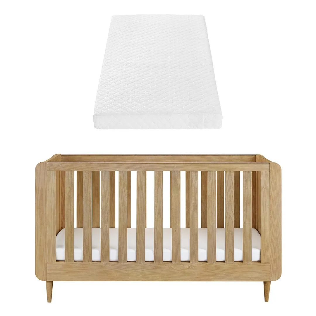 Tutti Bambini Japandi Cot Bed - Light Oak