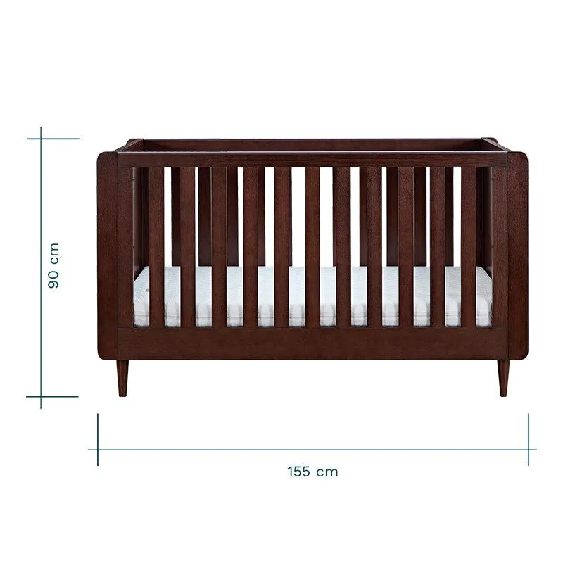 Tutti Bambini Japandi Cot Bed  - Warm Walnut