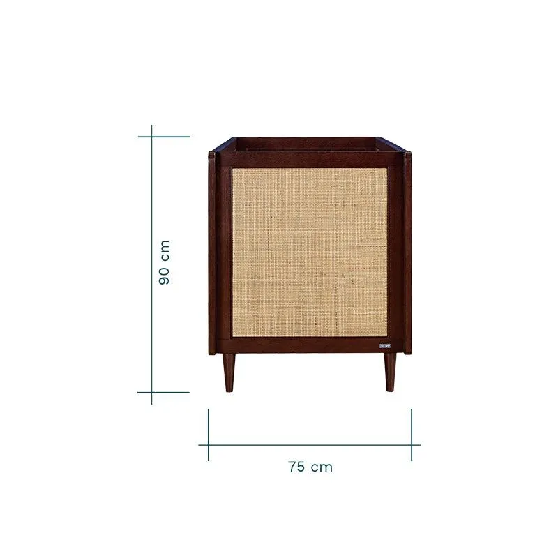 Tutti Bambini Japandi Cot Bed  - Warm Walnut