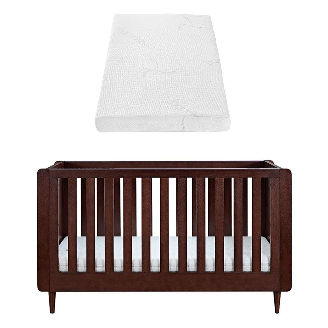 Tutti Bambini Japandi Cot Bed  - Warm Walnut