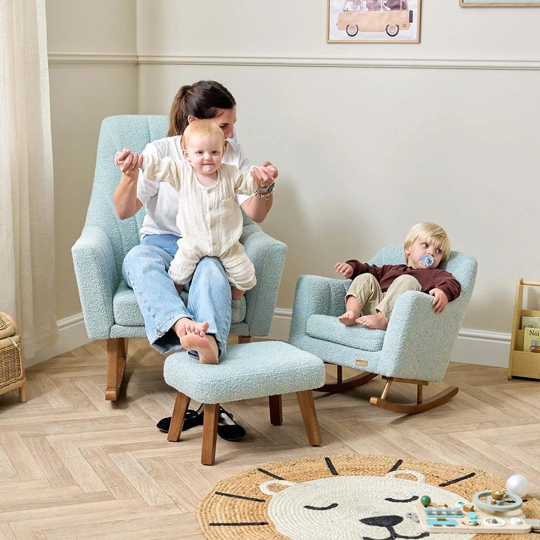 Tutti Bambini Jonah Mini Me Children's Rocking Chair - Boucle Ocean Stone