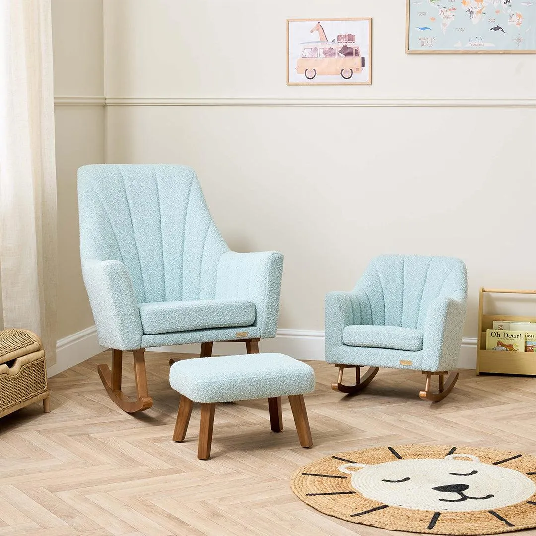 Tutti Bambini Jonah Mini Me Children's Rocking Chair - Boucle Ocean Stone