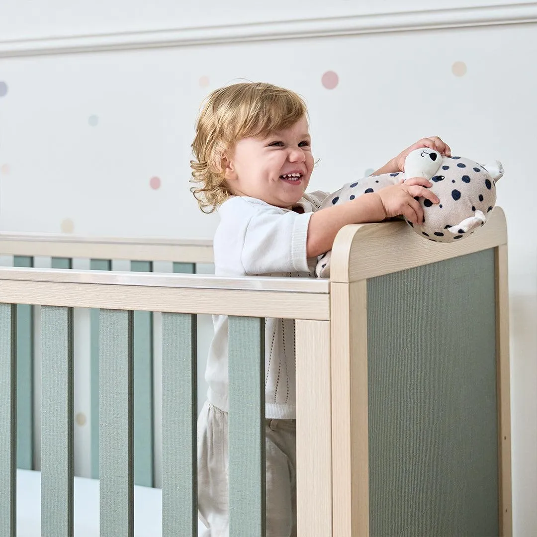 Tutti Bambini Kuba Cot Bed - Golden Oak / Sage Weave