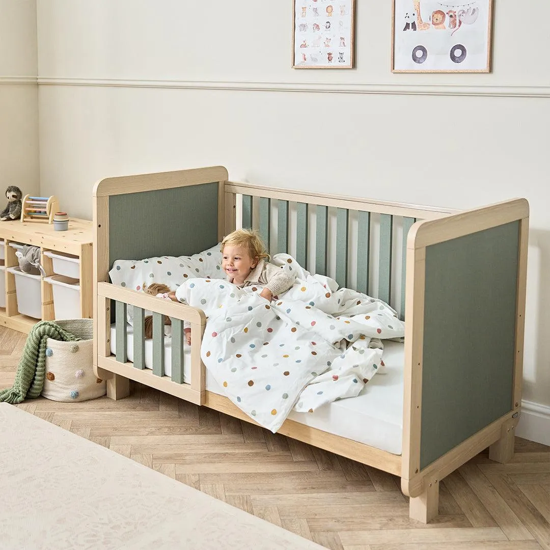 Tutti Bambini Kuba Cot Bed - Golden Oak / Sage Weave