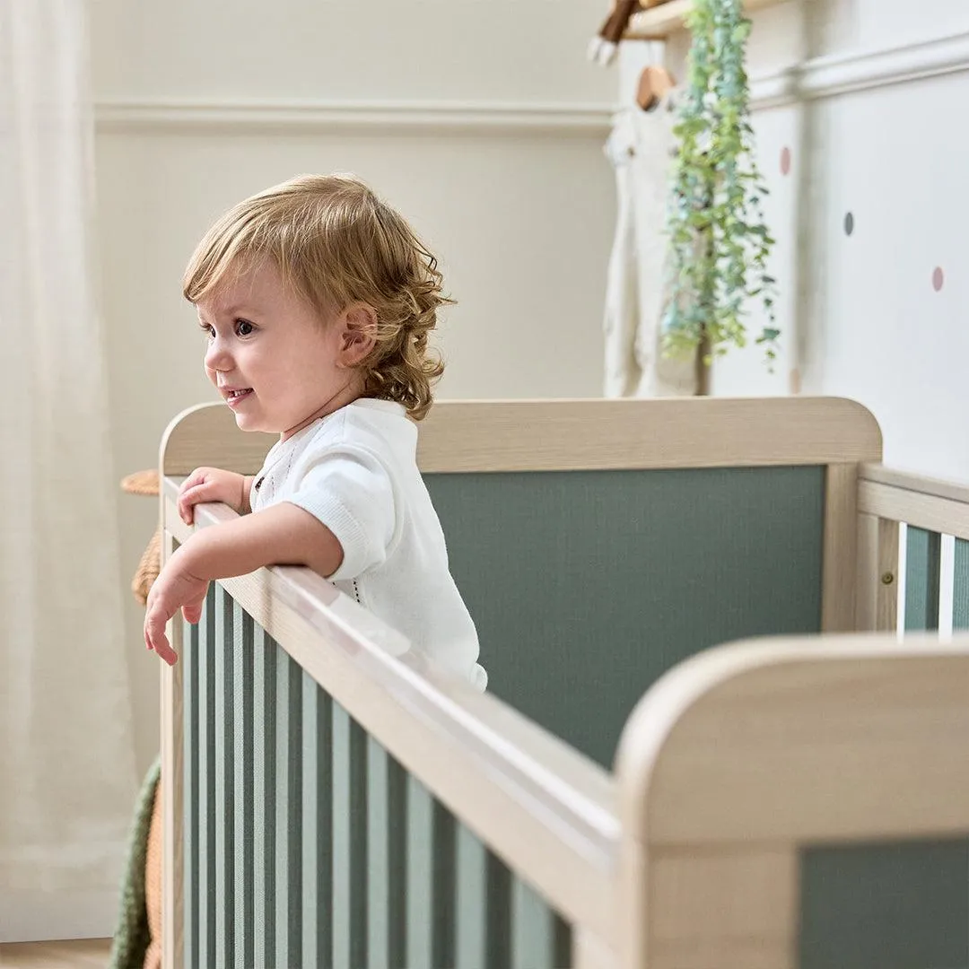 Tutti Bambini Kuba Cot Bed - Golden Oak / Sage Weave