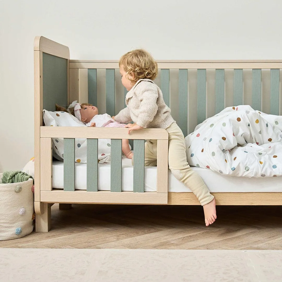 Tutti Bambini Kuba Cot Bed - Golden Oak / Sage Weave