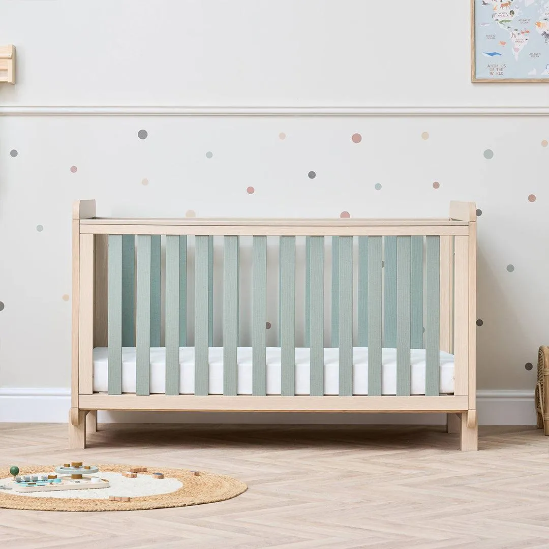 Tutti Bambini Kuba Cot Bed - Golden Oak / Sage Weave