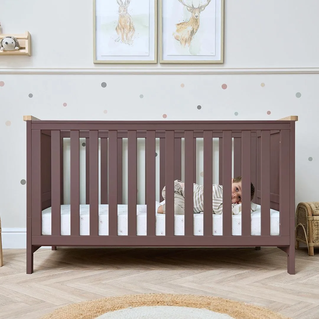 Tutti Bambini Misha Cot Bed - Mulberry/Golden Oak