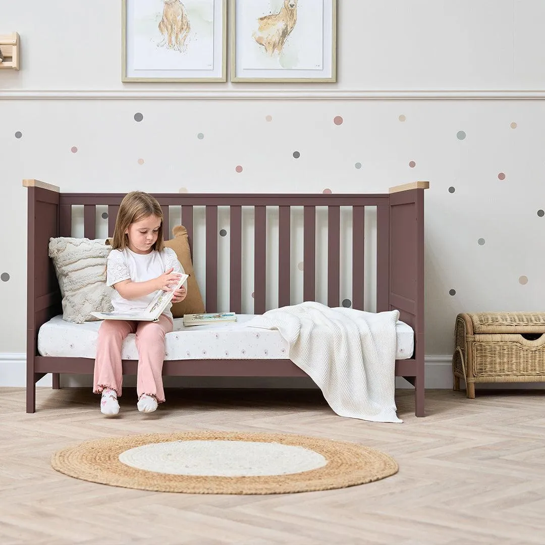 Tutti Bambini Misha Cot Bed - Mulberry/Golden Oak