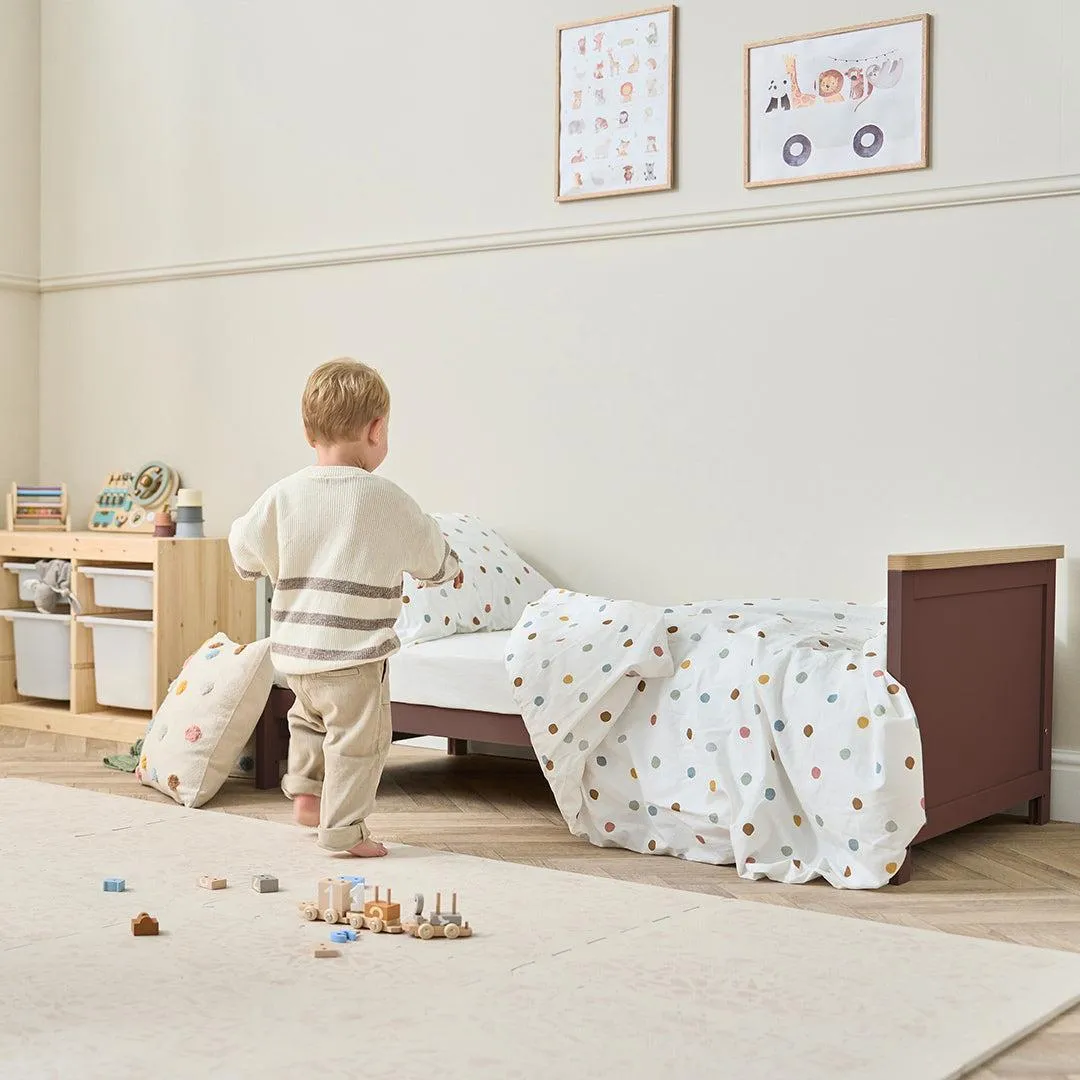 Tutti Bambini Misha Cot Bed - Mulberry/Golden Oak