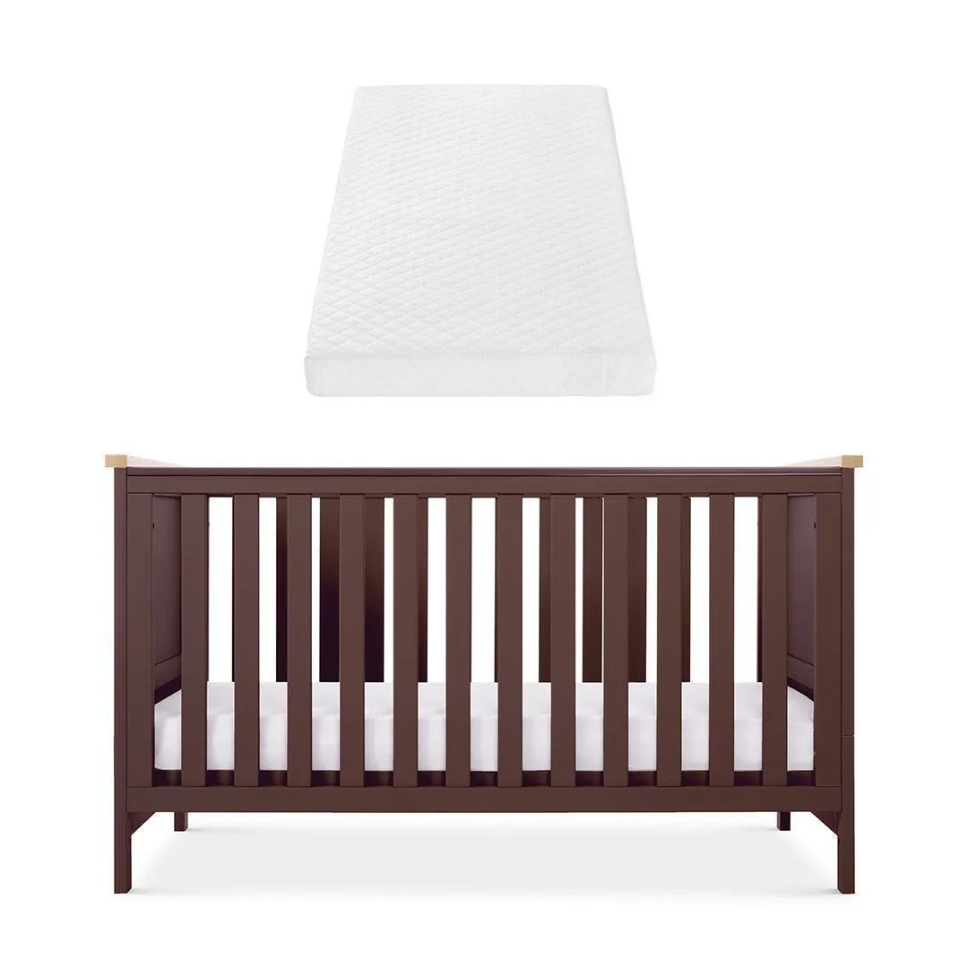 Tutti Bambini Misha Cot Bed - Mulberry/Golden Oak