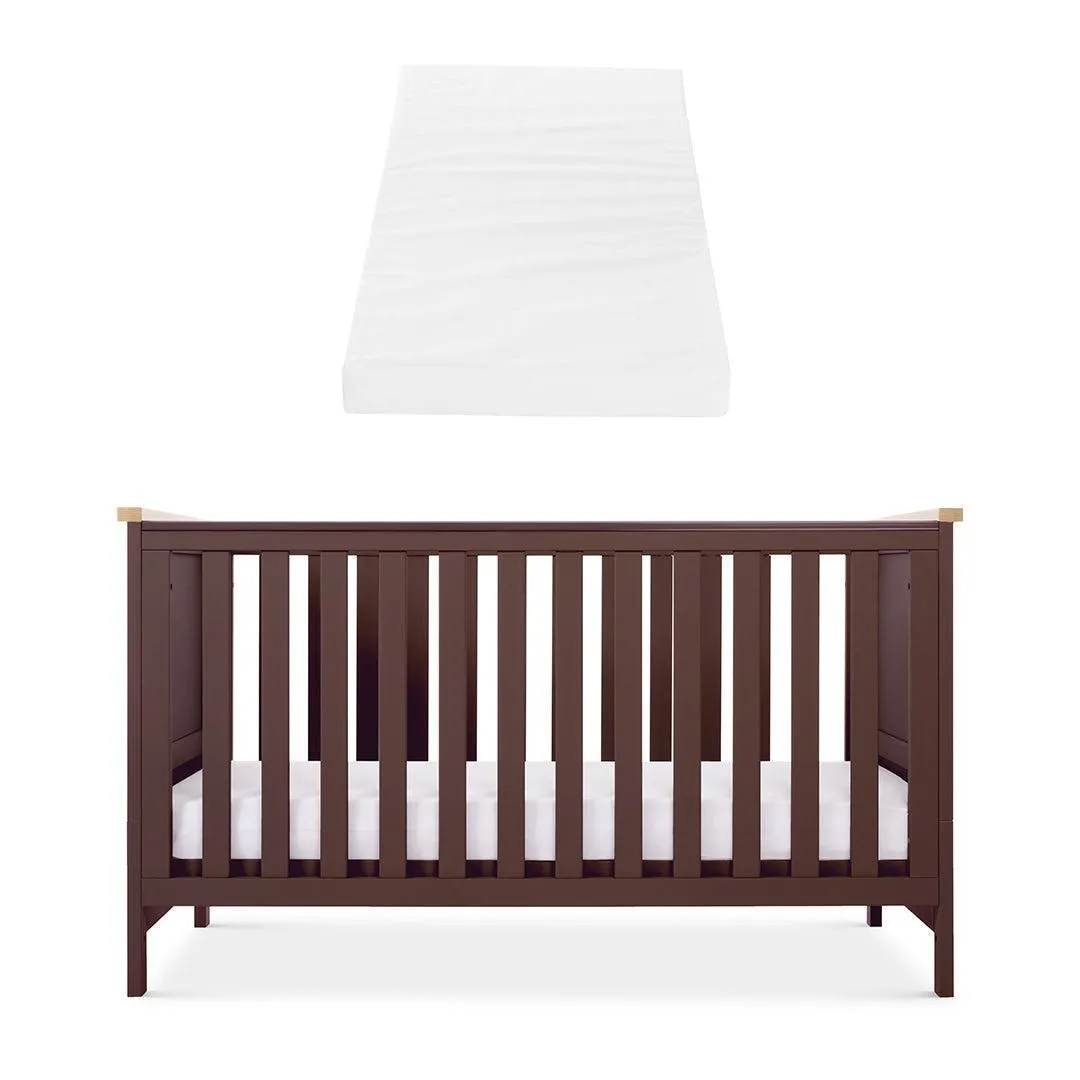 Tutti Bambini Misha Cot Bed - Mulberry/Golden Oak