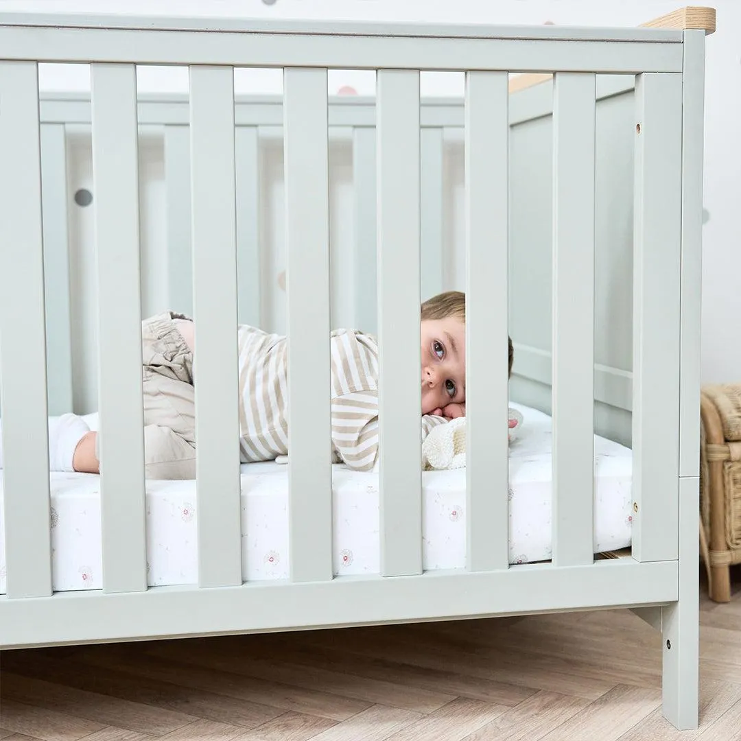 Tutti Bambini Misha Cot Bed - Sage / Golden Oak