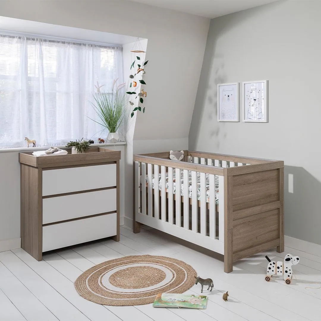 Tutti Bambini Modena 2 Piece Room Set - White/Oak