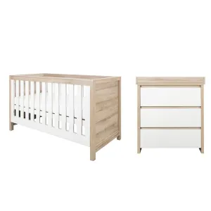 Tutti Bambini Modena 2 Piece Room Set - White/Oak