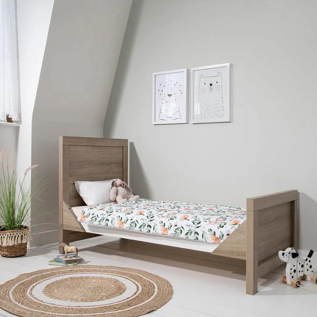 Tutti Bambini Modena 3 in 1 Cot Bed - White/Oak