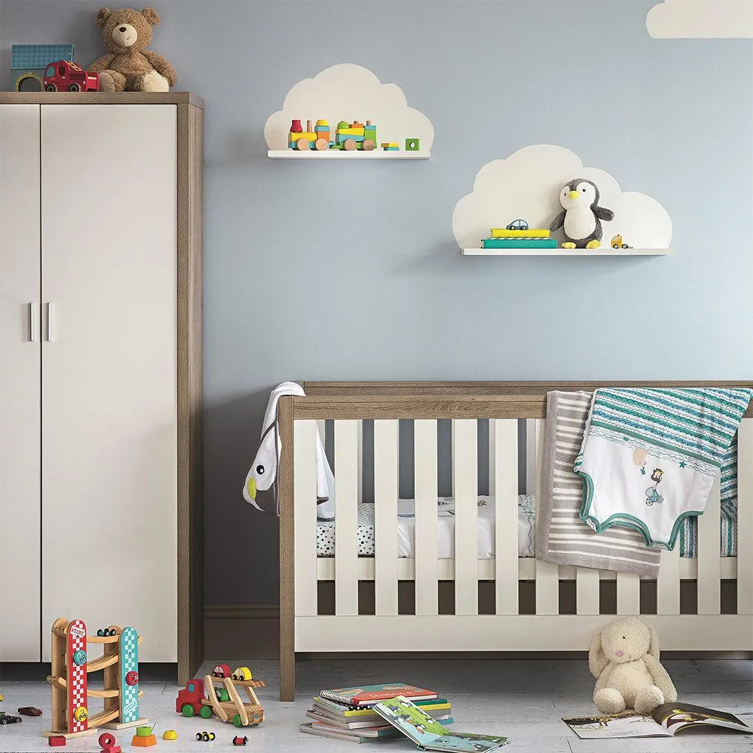 Tutti Bambini Modena 3 in 1 Cot Bed - White/Oak