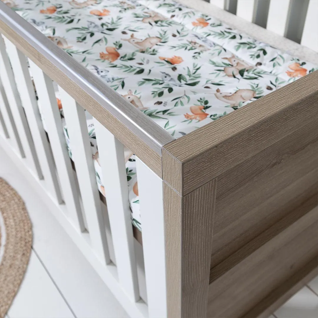 Tutti Bambini Modena 3 in 1 Cot Bed - White/Oak