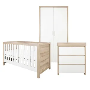 Tutti Bambini Modena 3 Piece Room Set - White/Oak