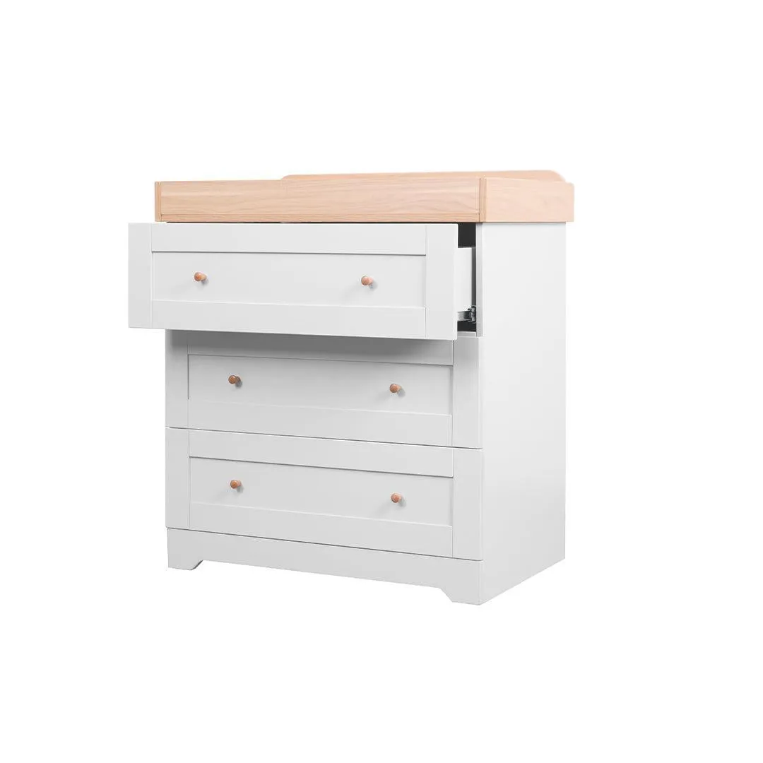 Tutti Bambini Rio Chest Changer - Dove Grey/Honey Oak