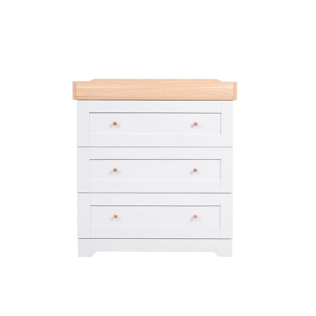 Tutti Bambini Rio Chest Changer - Dove Grey/Honey Oak
