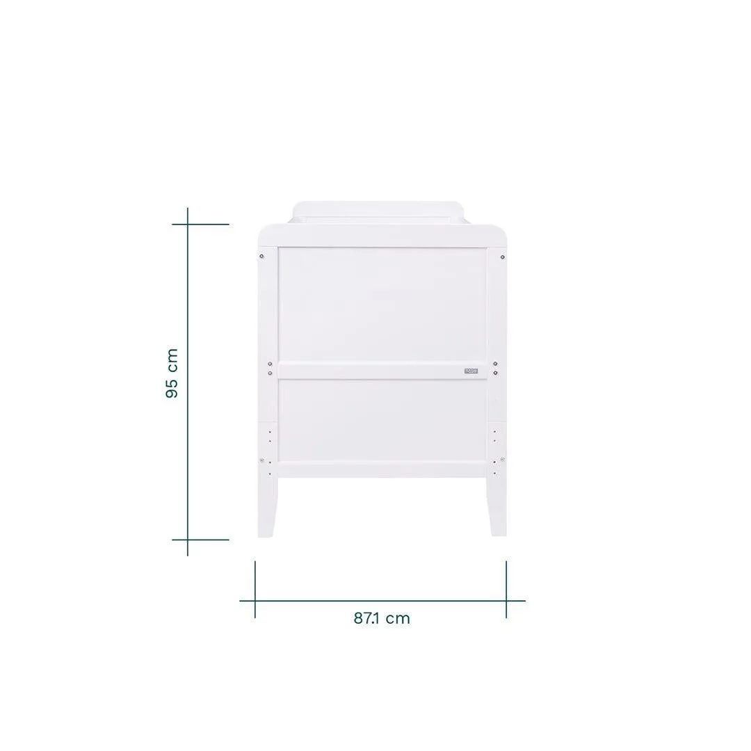 Tutti Bambini Rio Cot Bed with Cot Top Changer & Mattress - White