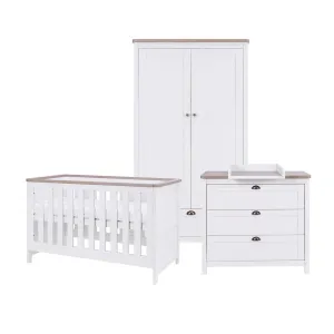 Tutti Bambini Verona 3 Piece Room Set - White/Oak