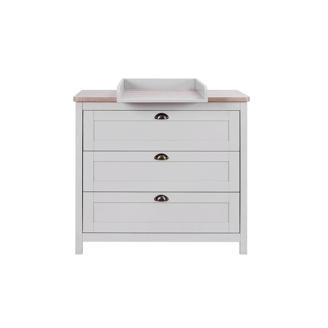Tutti Bambini Verona Chest Changer - Dove Grey/Oak