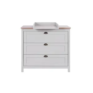 Tutti Bambini Verona Chest Changer - Dove Grey/Oak