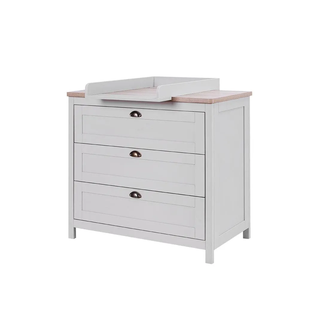 Tutti Bambini Verona Chest Changer - Dove Grey/Oak